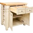 34  x 22  x 34-1 4  Kitchen Island Furniture w  Not So White Finish For Cheap