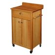 Butcher Block Cart with Backsplash Butcher Block Top 51531 Online Hot Sale