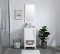 Aqua Rectangle Vanity Mirror 18 Inch In White Hot on Sale