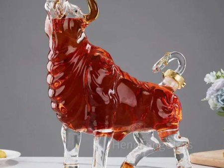 Cow Shape Glass Whisky & Wine Decanter Set 🐄🍷 Online Hot Sale