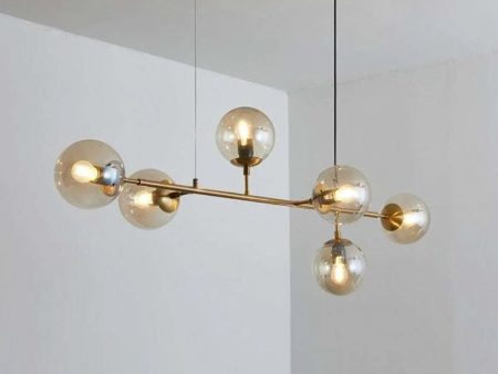 Modern Chandelier Brass Glass Ball Lighting Online Sale