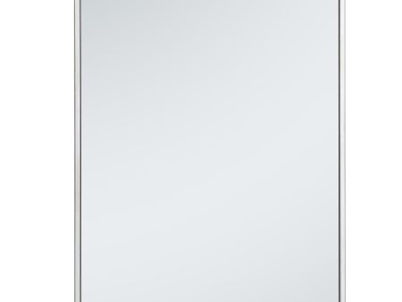 Metal Frame Rectangle Mirror 18 Inch In Silver Sale