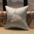 Crane Print Cushion Cover For Sale