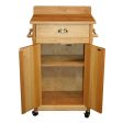 Butcher Block Cart with Backsplash Butcher Block Top 51531 Online Hot Sale