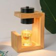 Nordic Wood Candle Warmer Lamp Online now