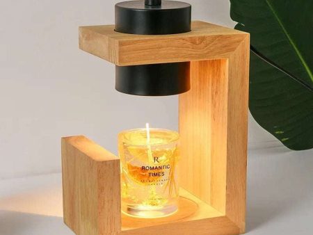 Nordic Wood Candle Warmer Lamp Online now