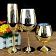 Sophisticated Electroplated Gold Crystal Champagne Glass For Discount