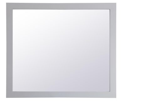 Aqua Rectangle Vanity Mirror 42 Inch In Grey For Discount