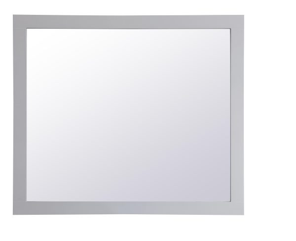 Aqua Rectangle Vanity Mirror 42 Inch In Grey For Discount