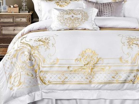 Elegance in Cotton: Luxurious Embroidered Duvet Cover Set Sale