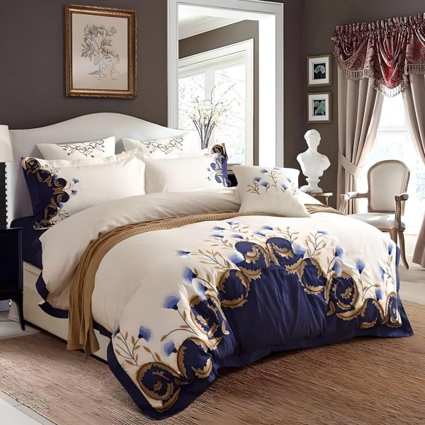 Luxury Egyptian Cotton Embroidered Bedding Set Sale