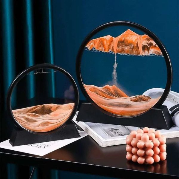 Moving Sand Art Picture Round Glass 3D Deep Sea Sandscape In Motion Online Sale