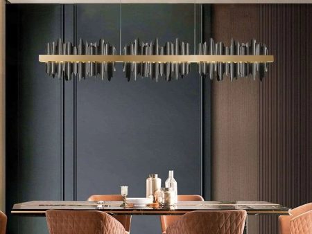 Modern Rectangle Chandelier For Sale