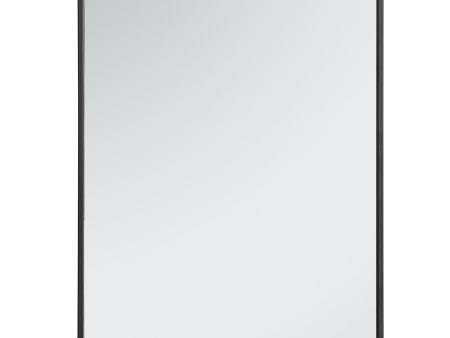 Metal Frame Rectangle Mirror 20 Inch In Black For Discount