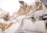 New Luxury embroidery Sheet Pillowcase and Duvet Cover Set Sale