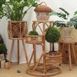 Julia M Lifestyles Indonesian Rattan Flower Shelf Fashion