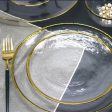 Julia M Lifestyles Nordic Glass Dining Plate Set - Modern Style with Golden Edge For Cheap