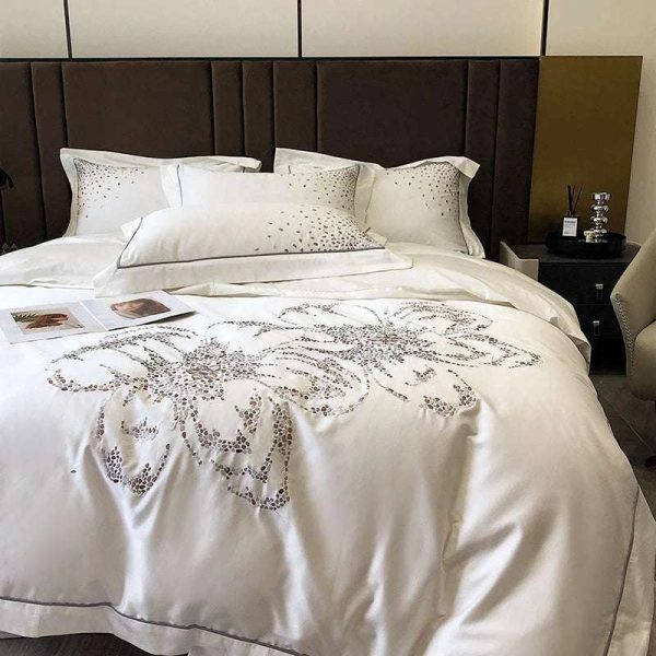 Exquisite Floral Elegance 1000TC Egyptian Cotton Bedding Set Online Hot Sale