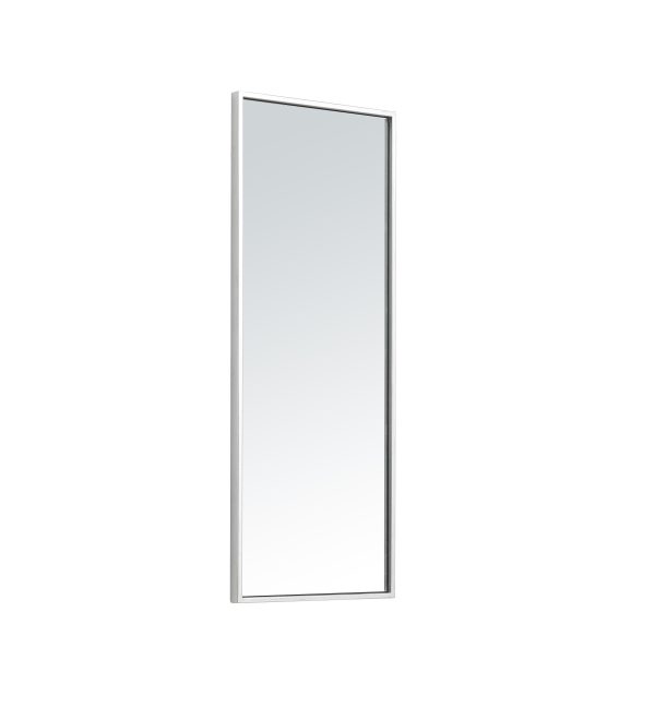 Metal Frame Rectangle Mirror 14 Inch In Silver Fashion