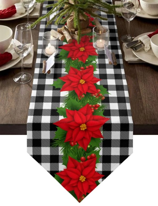 Festive Linen Christmas Table Runners Online now