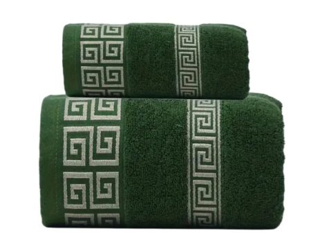 2PCS Green Bath Towels Set Fashion