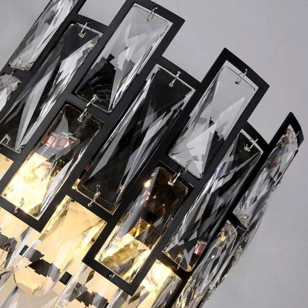 Iron and Crystal Wall Lamp Hot on Sale