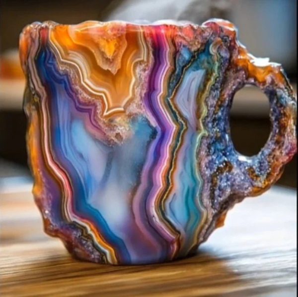 Stylish Mineral Crystal Coffee Mug - Eco-Friendly Resin Drinkware Discount