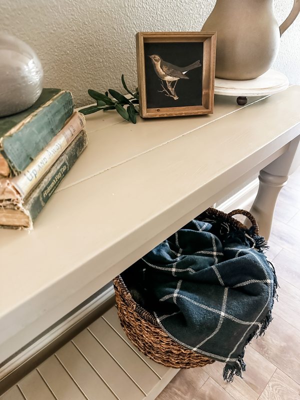 Rustic baluster rectangle farmhouse coffee table in khaki Sale