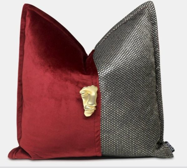 Living Room Patchwork Dark Gold Cushion Pillow Cover Discount