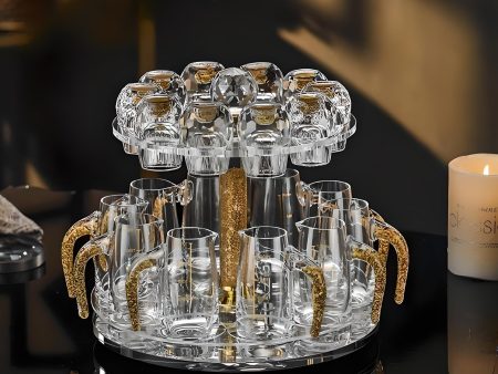 Crystal Elegance: 10-Piece White Wine Glass Set with Gold Accents Supply