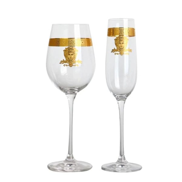 Nordic Gold Edge Elegant Crystal Goblet Fashion