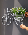 Modern Minimalist Bicycle Flower Basket Wall Decor Online