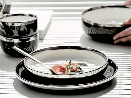 Black Silver Edge Tableware Set - Elegance and Sophistication Fashion