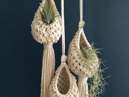 Handmade Green Macrame Plant Hanger Online Hot Sale