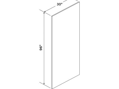 White Shaker 30  Refrigerator End Panel by Craft Sale