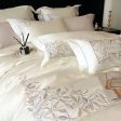 Embroidered Leaves Bedding Set on Sale