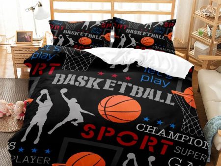 Basketball Printed Duvet Cover Set - 3 pcs of Quality Bed Linen Online Sale