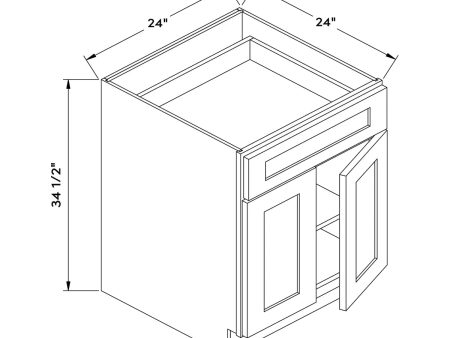 Aqua Shaker 24”W Base Cabinet by Craft For Cheap