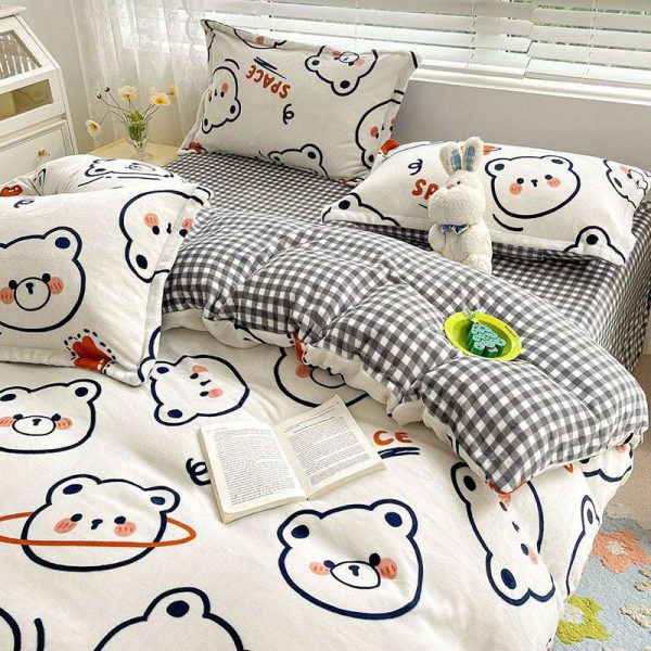 Thickened Winter Milk Velvet Bedding Set For Cheap