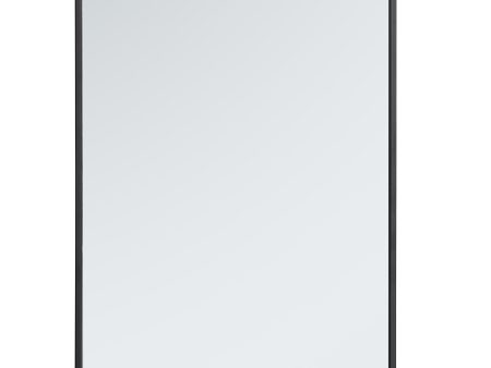 Metal Frame Rectangle Mirror 18 Inch In Black Discount