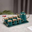 Ceramic Tea Set - Handmade Green Porcelain Teaware For Discount