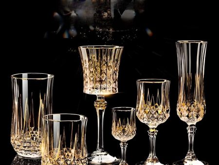 European Elegance Crystal Whiskey and Wine Glass Set Cheap