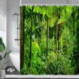 Nature Forest Landscape Shower Curtain - Eco-Friendly Rainforest Decor Online