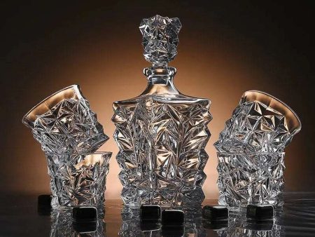 Exquisite 7-Piece Crystal Glass Wine Decanter Set Fashion