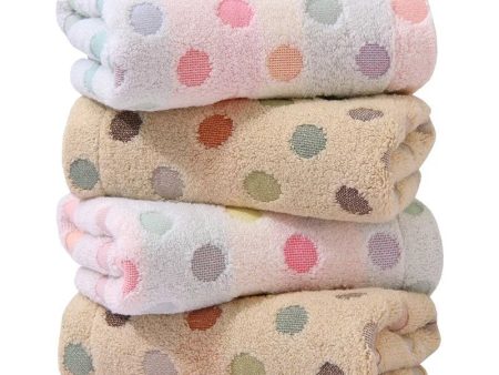 Cute Dot 100% Organic Cotton Face Towels - 2 Pack on Sale