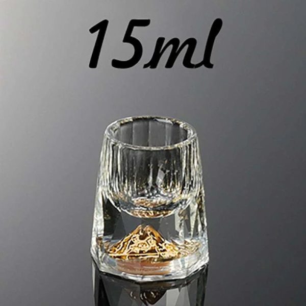 Crystal Glass Gold Foil Double Bottom Whiskey Glasses Online