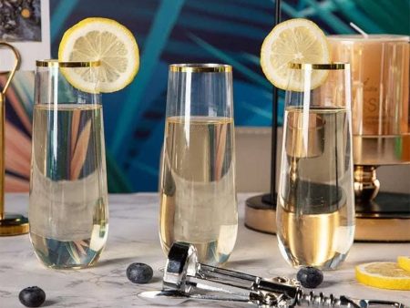 Elevate Collection Shatterproof Champagne and Whiskey Glasses Cheap