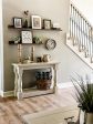 Entry table with baluster legs khaki For Cheap