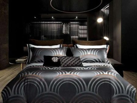 Elegant Italian Cotton Geometric Satin Bedding Set Online now