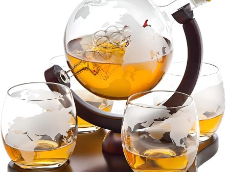 Creative Glass Decanter Set - Elegant Whiskey & Wine Globe Dispenser Hot on Sale